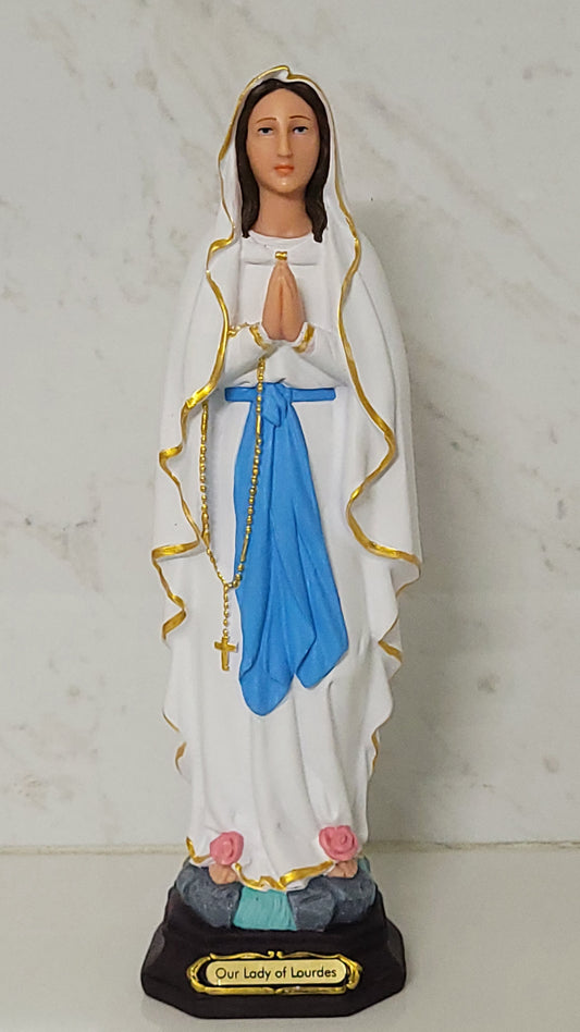 Mother Mary Statue of Our Lady of Lourdes Christian idol 1 Feet Polymarble